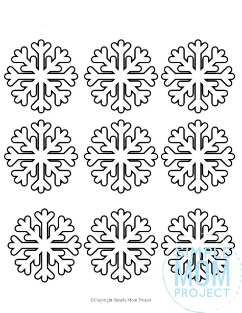 Small Snowflakes Printable